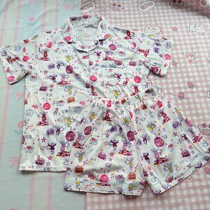 Roller Rabbit Pink Party Pajama Set